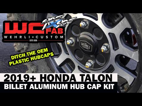 WCFab SXS 2019+ Honda Talon Billet Aluminum Hub Caps for OEM Wheels