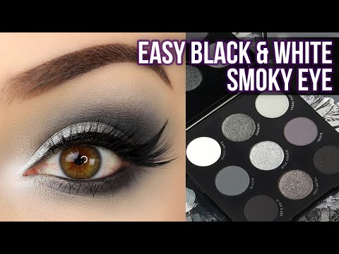 Easy Beginner Black & White Smoky Eye Makeup Tutorial || KELLI MARISSA