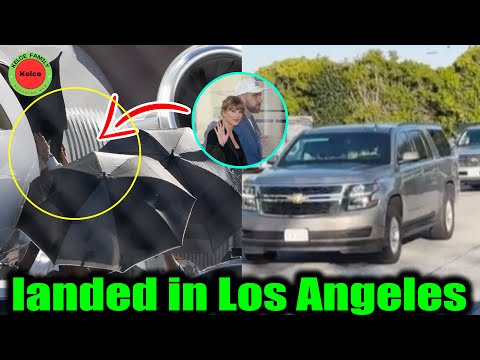 Taylor Swift & Fiancé Travis Kelce's PLANE landed in Los Angeles for 2026 Golden Globe Awards