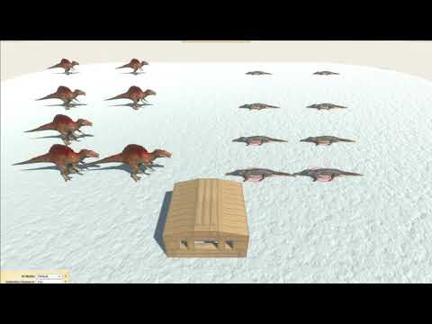 8 Spinosaurus snow vs all units - Animal Revolt Battle Simulator