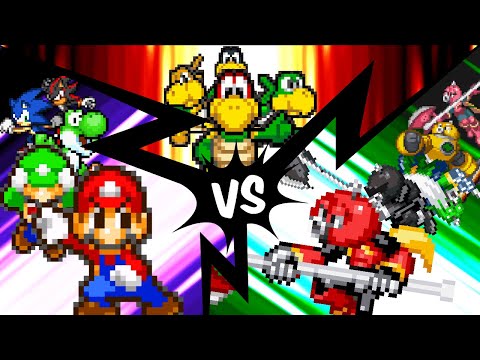 SMBZ Battle Reanimated: Team Mario Vs. Koopa Bros. Vs. Axem Rangers