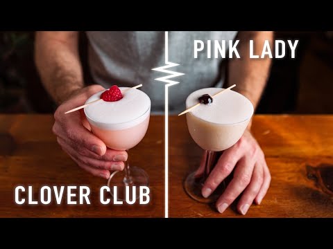 Clover Club vs The Pink Lady - two similar drinks