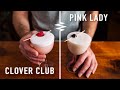 Clover Club vs The Pink Lady - two similar drinks