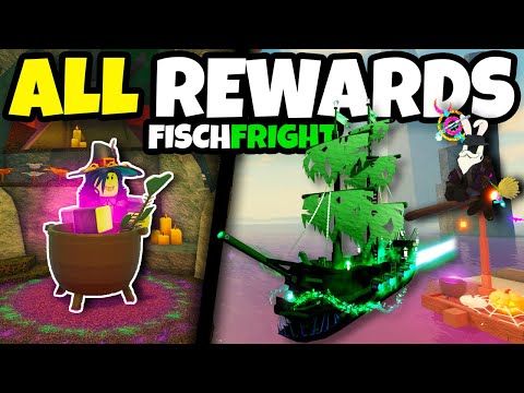 ALL WITCH CAULDRON REWARDS In Fisch Roblox!