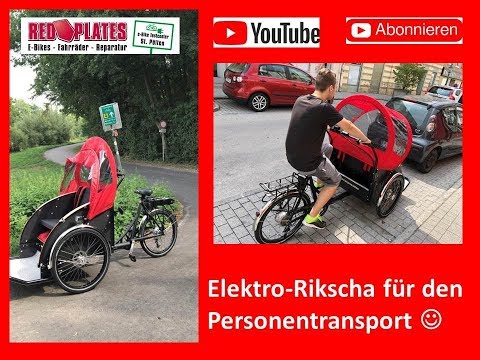 E-Rikscha für den Personentransport - Christania Elektro-Lastenfahrrad