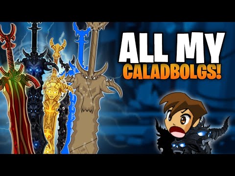 ALL my Caladbolgs in AQWorlds plus the new one!