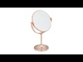 Kosmetikspiegel mit Vergrößerung kupfer Glas - Metall - Kunststoff - 18 x 28 x 11 cm
