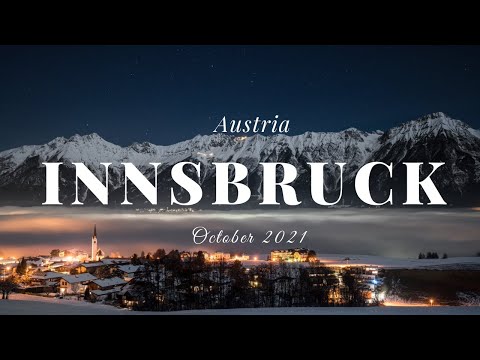 Amazing INNSBRUCK - night walking tour in the capital of austrian Tyrol in Alps, October 2021