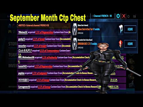 September Month Ctp Chest Open On French Channel 18 - Marvel Future Fight
