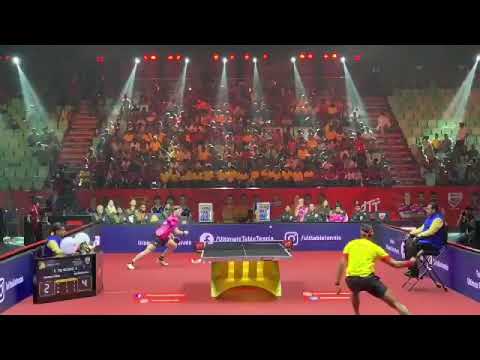 #UTT Sharath Kamal with an outrageous pick up shot!  What a rally