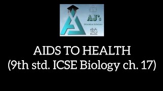 AIDS TO HEALTH (9th std. ICSE Biology ch. 17)