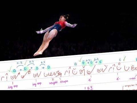Sunisa Lee New Uneven Bars Routine — Judge's Shorthand