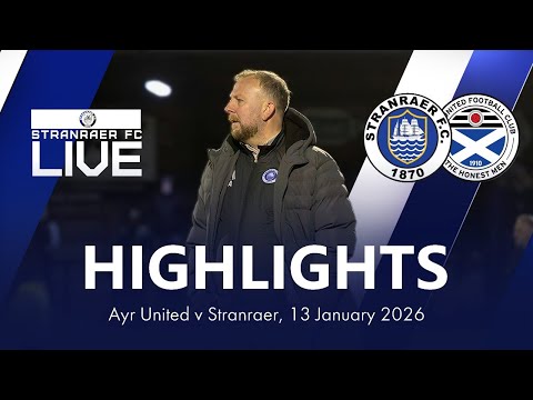 Highlights | Ayr United 4-1 Stranraer, 13 January 2026