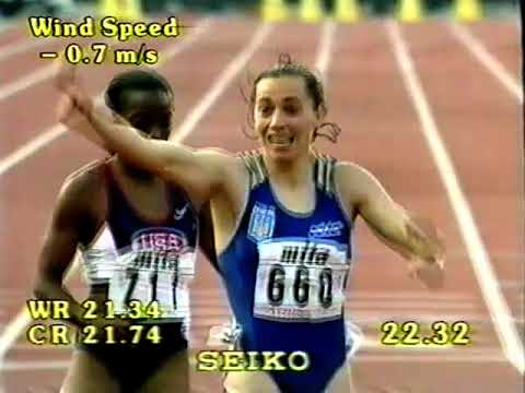Women's 200m Final - World Athletics Championships - Athens 1997