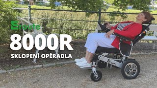 Eroute 8000R Elektrický invalidný vozík s automatickým sklápaním operadla Oranžová