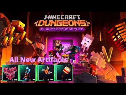 Minecraft Dungeons - Flames of the Nether DLC | All New Artifacts
