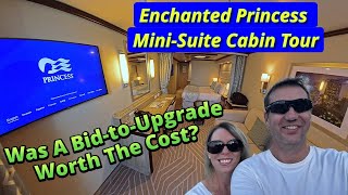 Enchanted Princess Mini Suite Cabin Tour - Cabin R322 - Are Bid-To-Upgrades Worth The Cost?