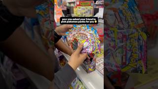 pov: you asked your friend to pick pokemon packs for you 3 😭 #pokemoncards #pokemontcg #pokemon