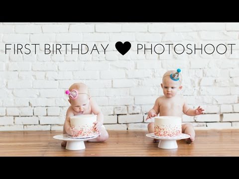 First Birthday Photoshoot & Cake Smash // Twins
