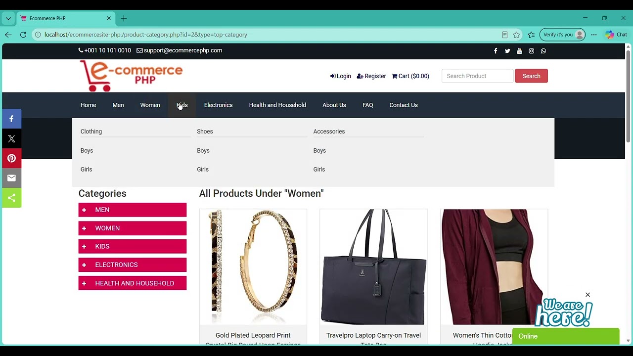 Watch PHP E-Commerce Demo