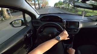 Driving 2012 Peugeot 208 1.4 HDI Onboard City POV Drive