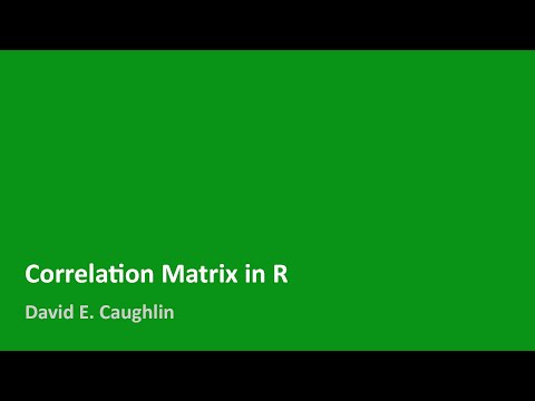 Correlation Matrix in R