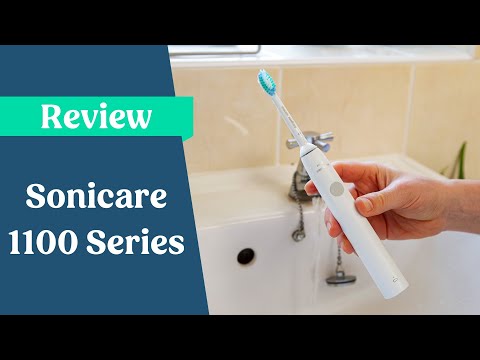 Philips Sonicare 1100 Series Electric Toothbrush - Sonic Toothbrush with Advanced Sonic Technology, EasyStart, Smartimer & Quadpacer, White, Model HX3641/02 video review thumbnail