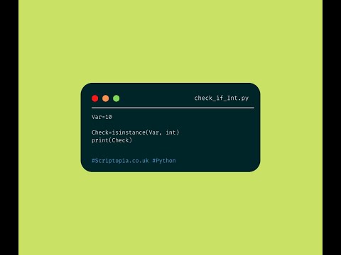 Python Variables Check Whether A Variable Is An Integer