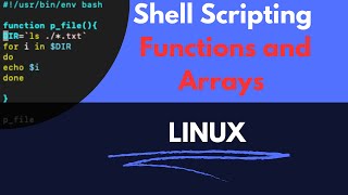 Functions and Arrays in Linux | bash shell scripting