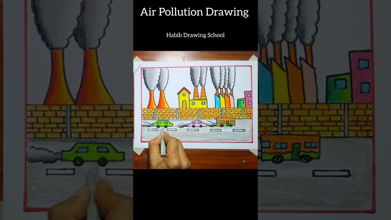 Air Pollution Drawing #shorts #drawing #pollution
