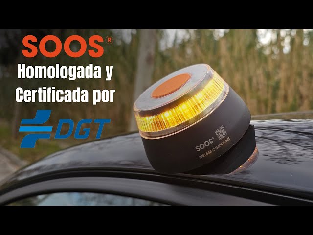 Vídeo relacionado con SOOS Baliza v16 Homologada DGT con Geolocalizador, con Datos Pagados hasta 2038, Luz Emergencia Coche Homologado dgt, Luz v16 Conectada con Geolocalización 3.0, IDIADA PC23110238 - Obligatoria en 2026