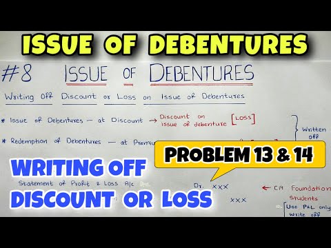 1 Issue of Debentures Concept Journal Entries Class 12 CA Foundation By Saheb Academy