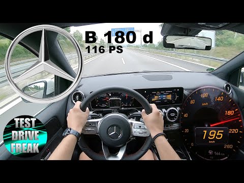 2020 Mercedes Benz B180d 116 PS TOP SPEED AUTOBAHN DRIVE POV