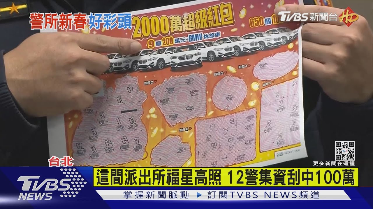 波麗士過年樂翻 12警集資刮中100萬