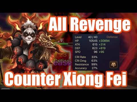 【Summoners War | Curry's RTA】All Revenge Counter Xiong Fei!!