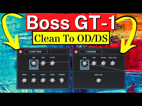 Boss GT-1 Clean to Distortion Tutorial using Boss Tone Studio
