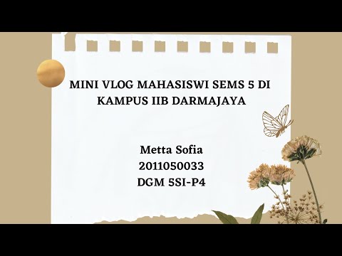 Mini Vlog Mahasiswi Semester 5 di Kampus IIB Darmajaya