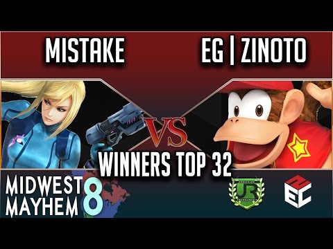 Midwest Mayhem 8 WINNERS TOP 32 - Mistake (Zero Suit Samus) vs EG | Zinoto (Diddy Kong)