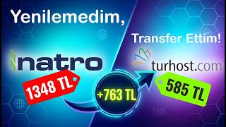 Natro'dan Turhost'a Domain Transferi ile 763 TL Tasarruf Ettim!
