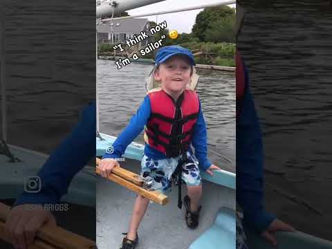 POV: 5 year old sailing for the first time SailBriggs  #sailing #sailingchannel #kids #boatlife