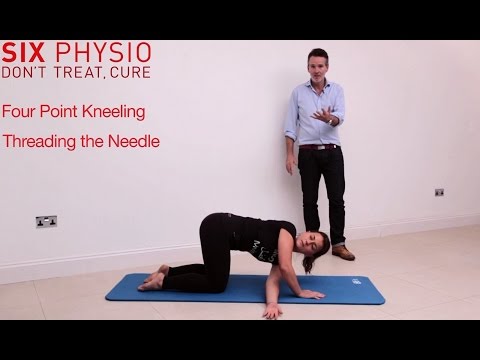 Threading the needle - a thoracic spine stretch