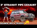 MY 4WD SOUNDS LIKE A TRUCK 3 INCH STRAIGHT PIPED 1HDT LANDCRUISER Best Sounding 4wd