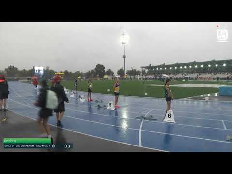 Girls U11 200m Timed Final 1: 2021 Commonwealth Bank State Track and Field Championships // LAVicTV
