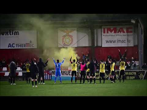 Progrès-Fans und -Team feiern Kantersieg