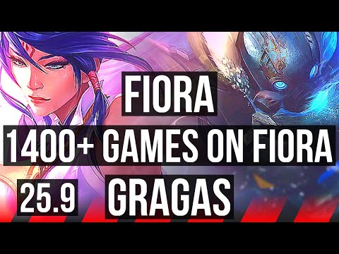 FIORA vs GRAGAS (TOP) | 1400+ games | NA Grandmaster | 25.9