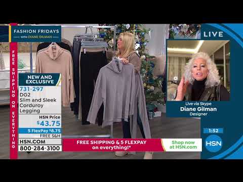 DG2 by Diane Gilman Slim and Sleek Corduroy Legging