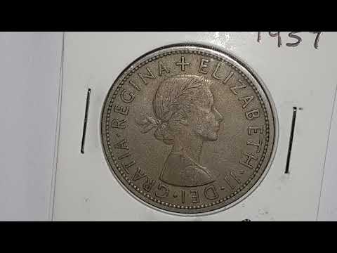 UK - 1957 - Half Crown - Circulated - Coin World UK