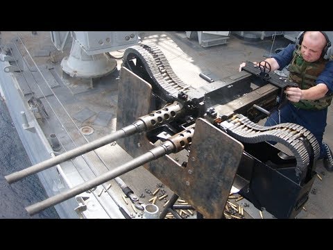 Sailors Firing the Powerful Mk38- M242 - US