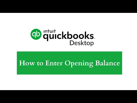 How to Enter Opening Balance in Quick Books | Back Log Accounting work in Quick Books