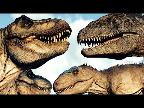 2x T-Rex Vs 2x Giganotosaurus ! Jurassic World Evolution 2 Dominion Biosyn Expansion DLC